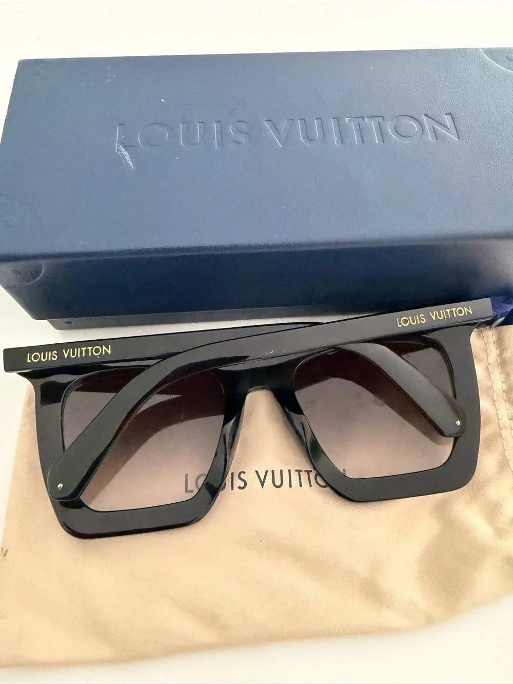 Louis Vuitton Black Oversized Square Women’s Sunglasses